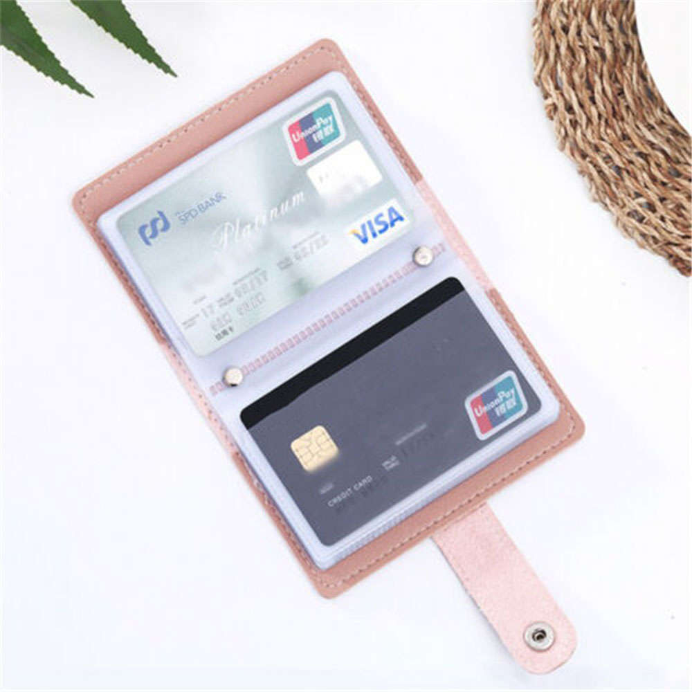 Mini Kreditkarten Leder Etui Geldbörse für 26 Karten - Mint