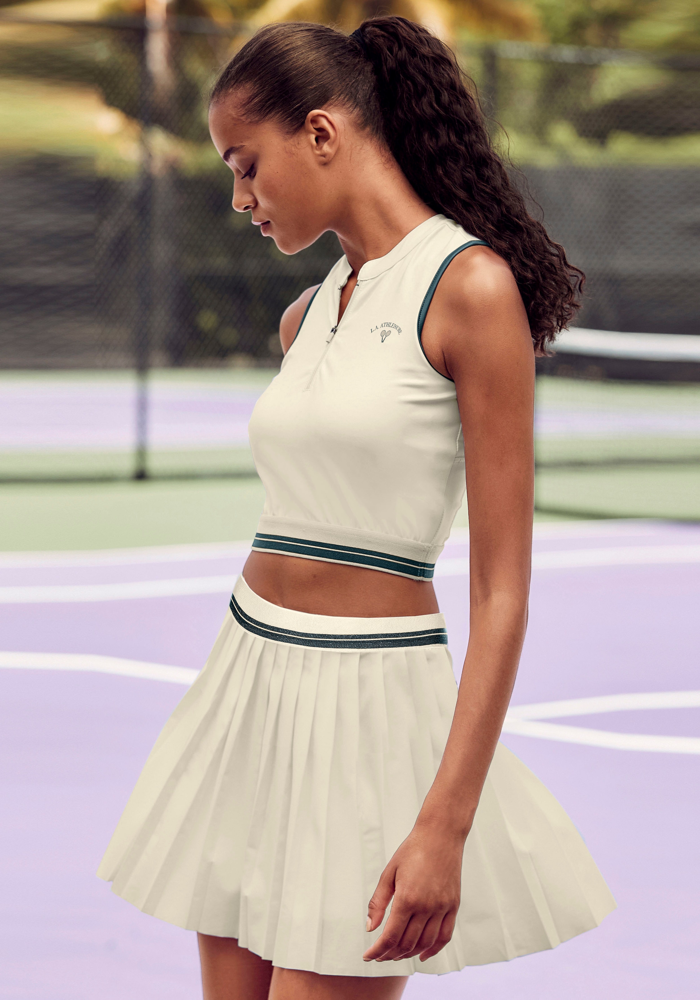 LASCANA ACTIVE Crop-Top »Tennis«, Sporttop mit Reissverschluss