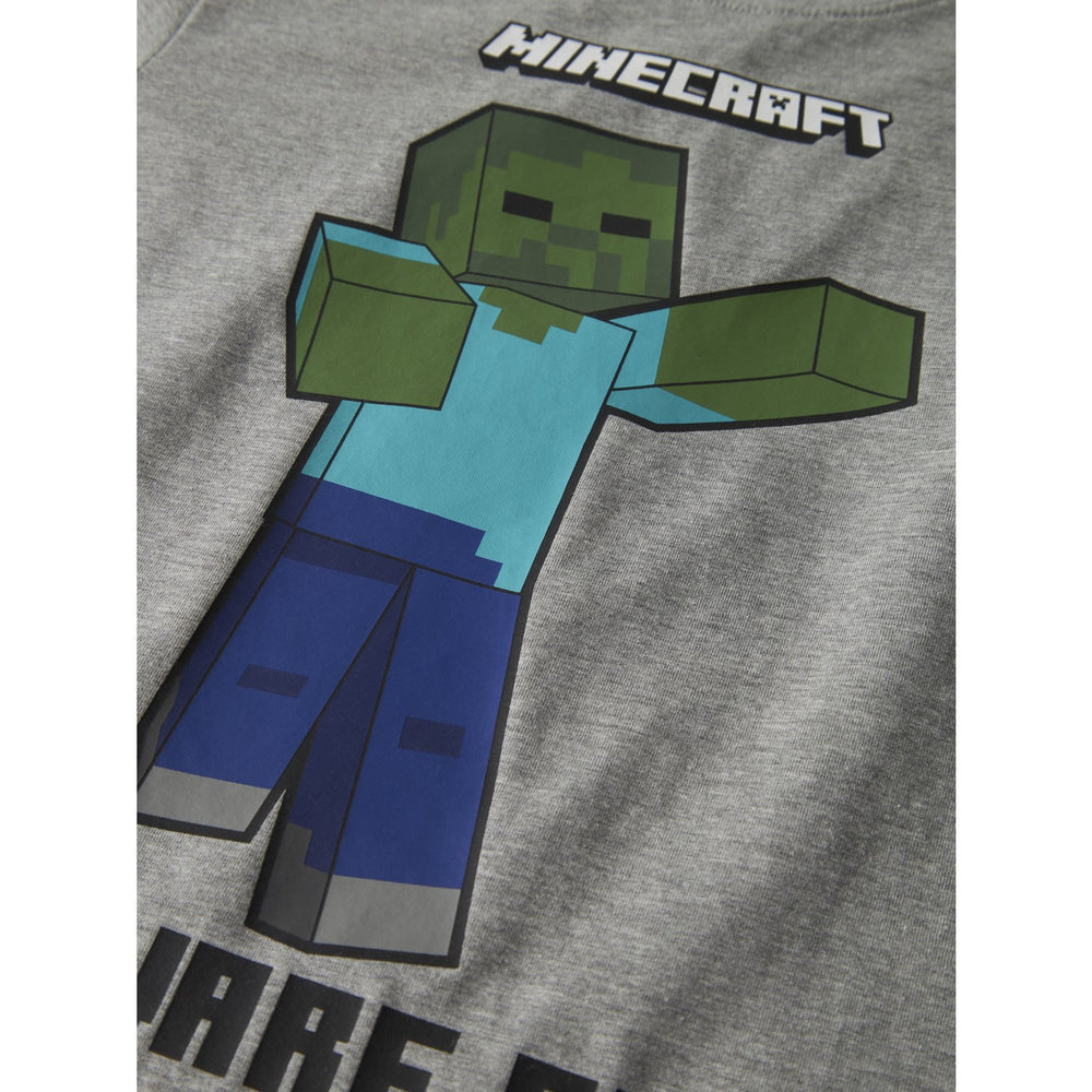 Køb Name It Grey Melange Nkmsumba Minecraft Ss Nreg Top Box Bfu