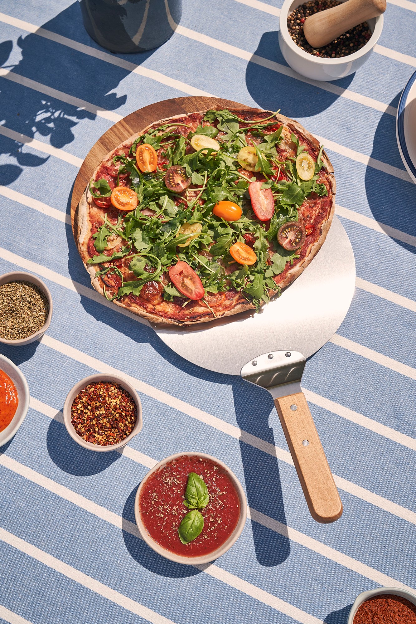 Pizzaspade | Rustfrit stål/bøgetræ. 25,5 cm. | Silver Grey