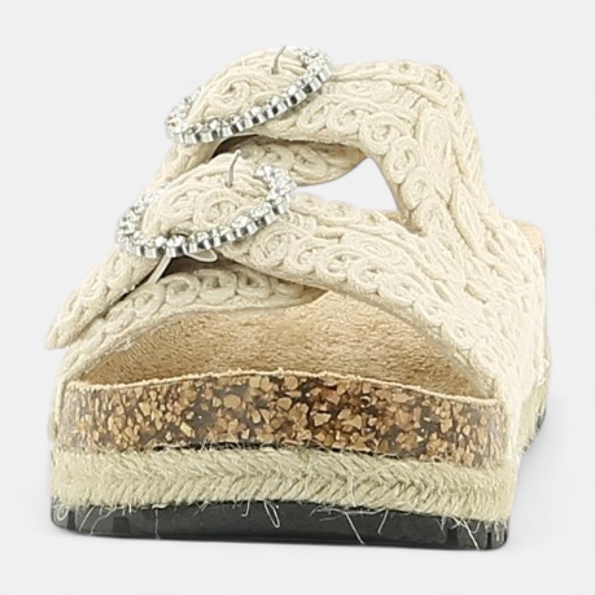 Mules semelle liège Femme beige