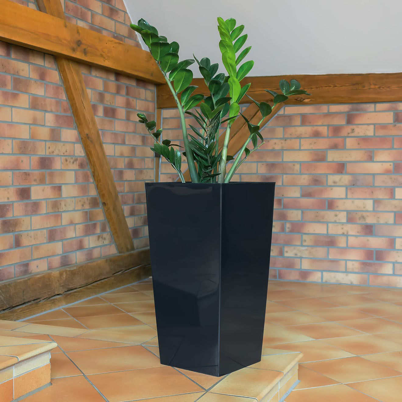 Prosperplast Pot 91.5L anthracite - 40x40x75  cm