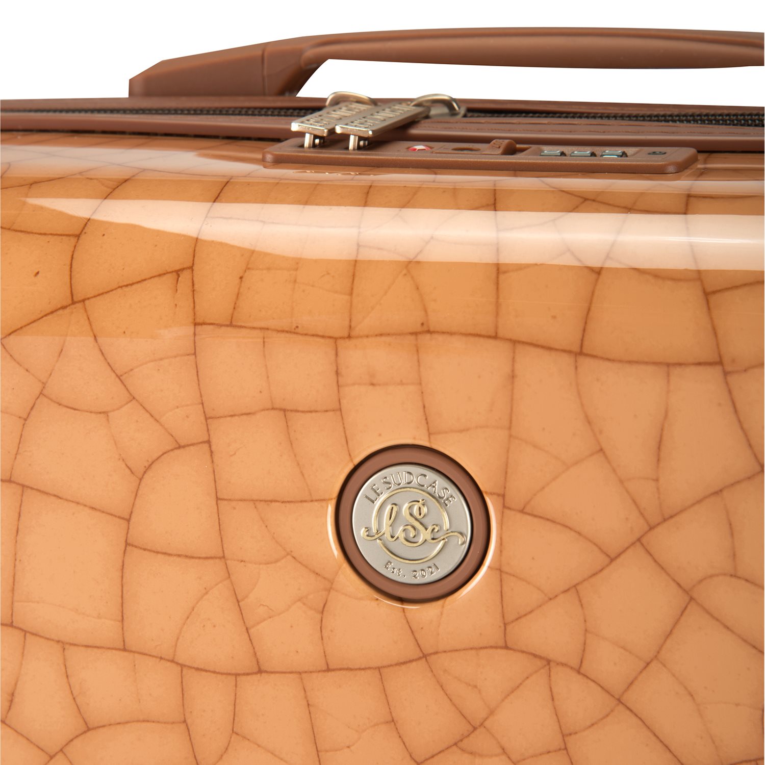 Le Sudcase Craquele Medium Trolley terra