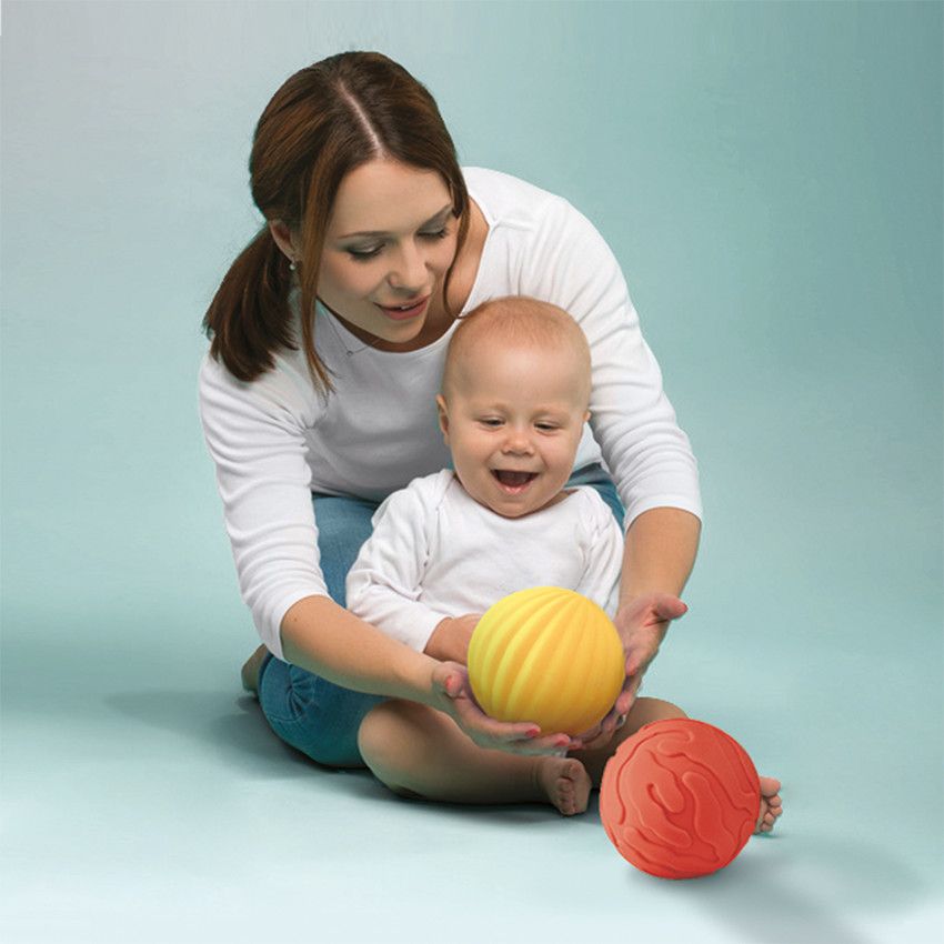 3 Petites balles sensorielles - Ecru