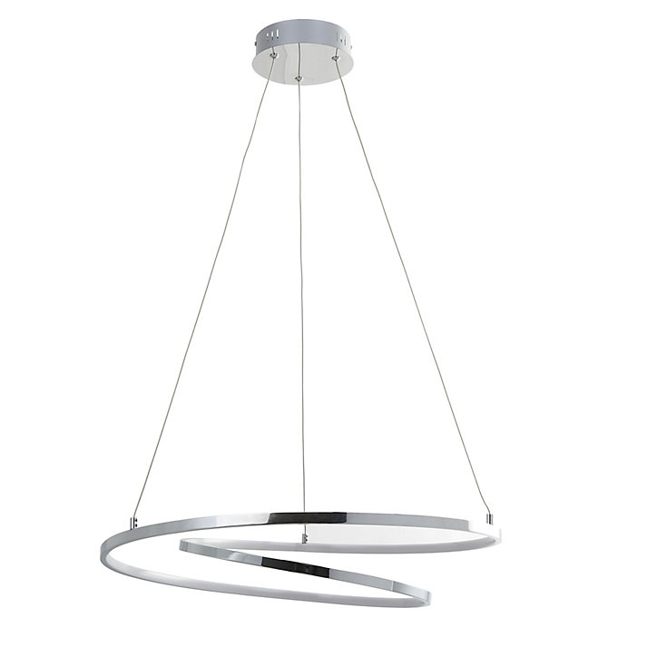 Suspension LED intégrée variable Pegmati 2400lm 3 9W IP20 GoodHome argent