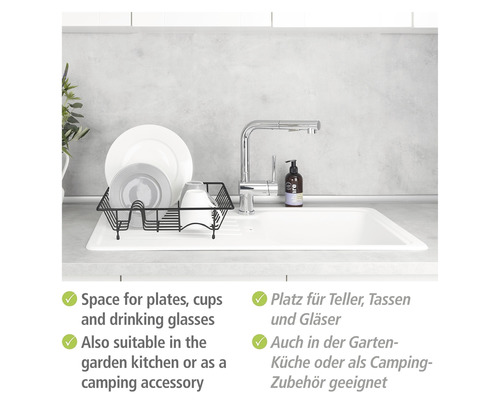 Wenko Chromo zwarte afdruiprek 69752800