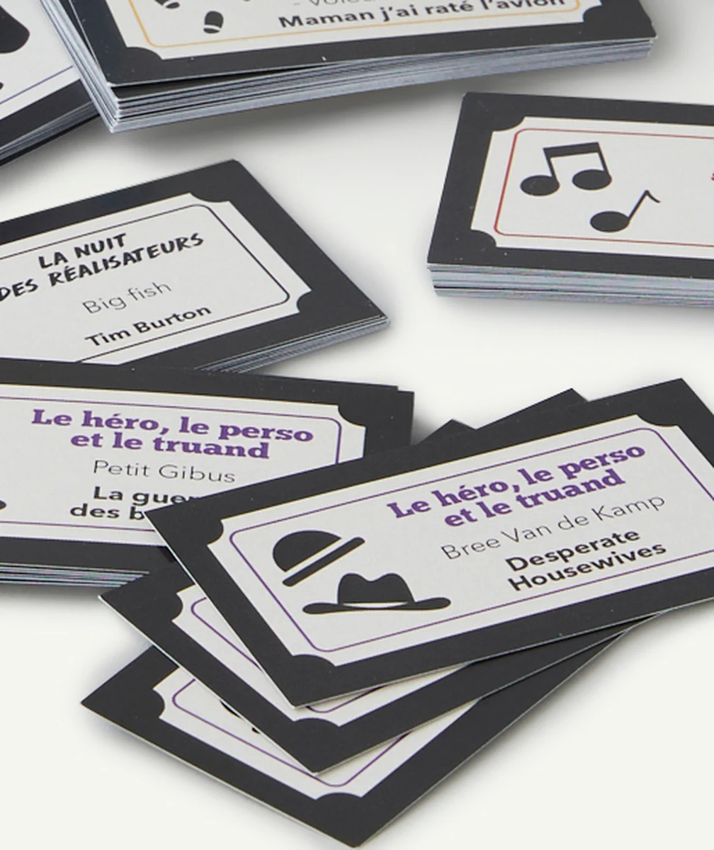 LUZOCREAJEU DE CARTES SÉANCE CANAP THÈME CINÉMA