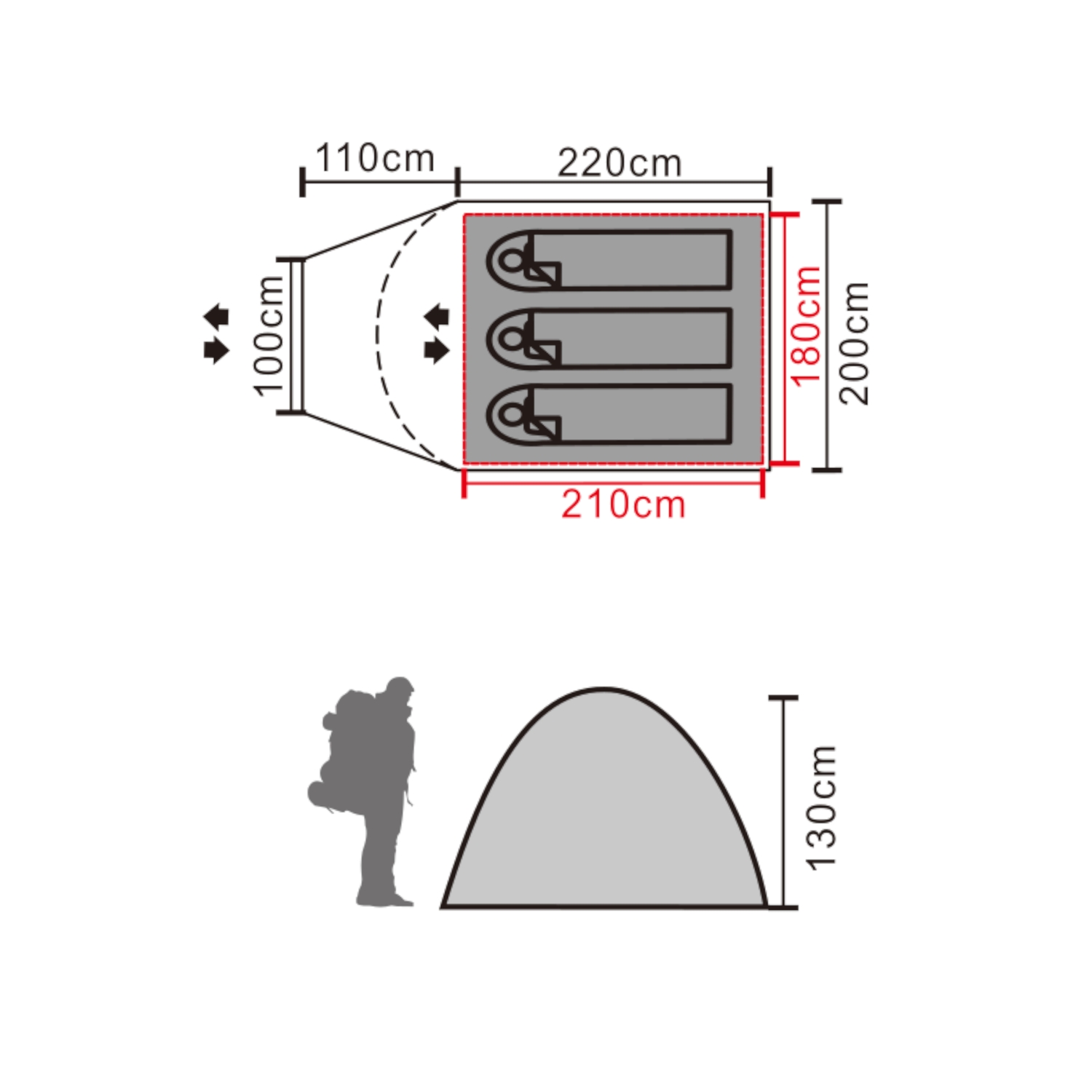 Tambu Kansaru 3 koepeltent