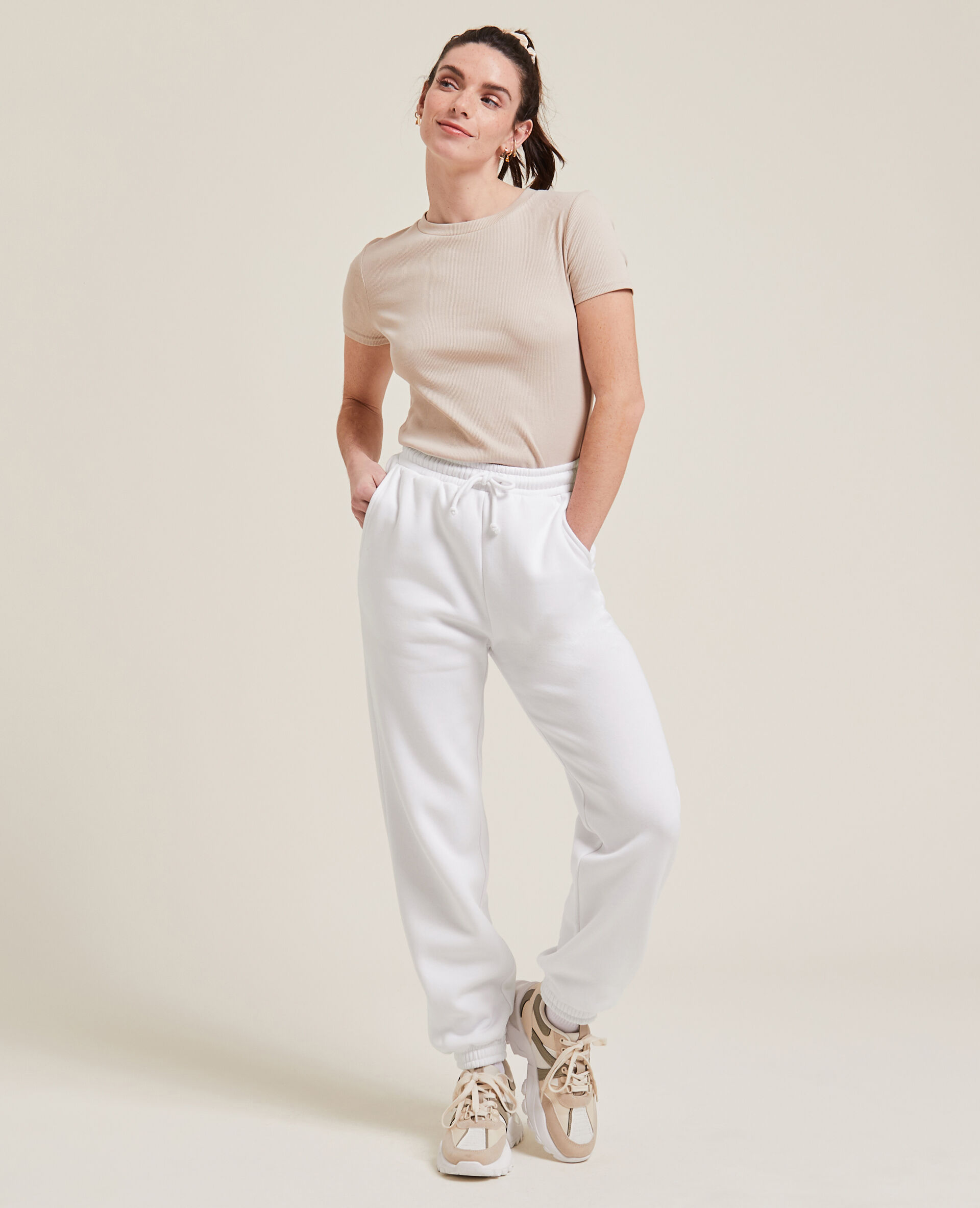 Pantalon de jogging en molleton - Blanc