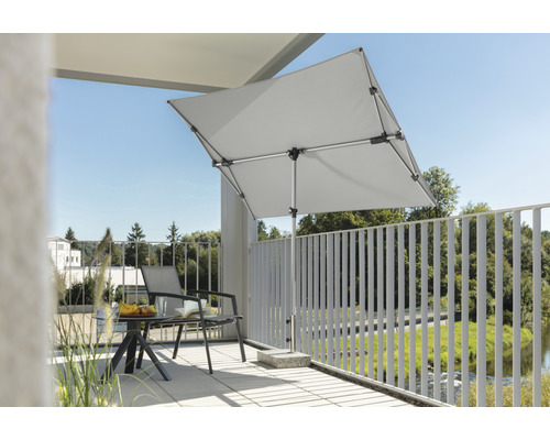 Schneider Novara balkonparasol, 190 x 140 cm, zilvergrijs