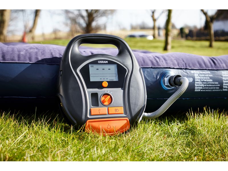 OSRAM Luftkompressor TYREinflate 6000, 5.5 bar Kompakte wiederaufladbare Reifenpumpe