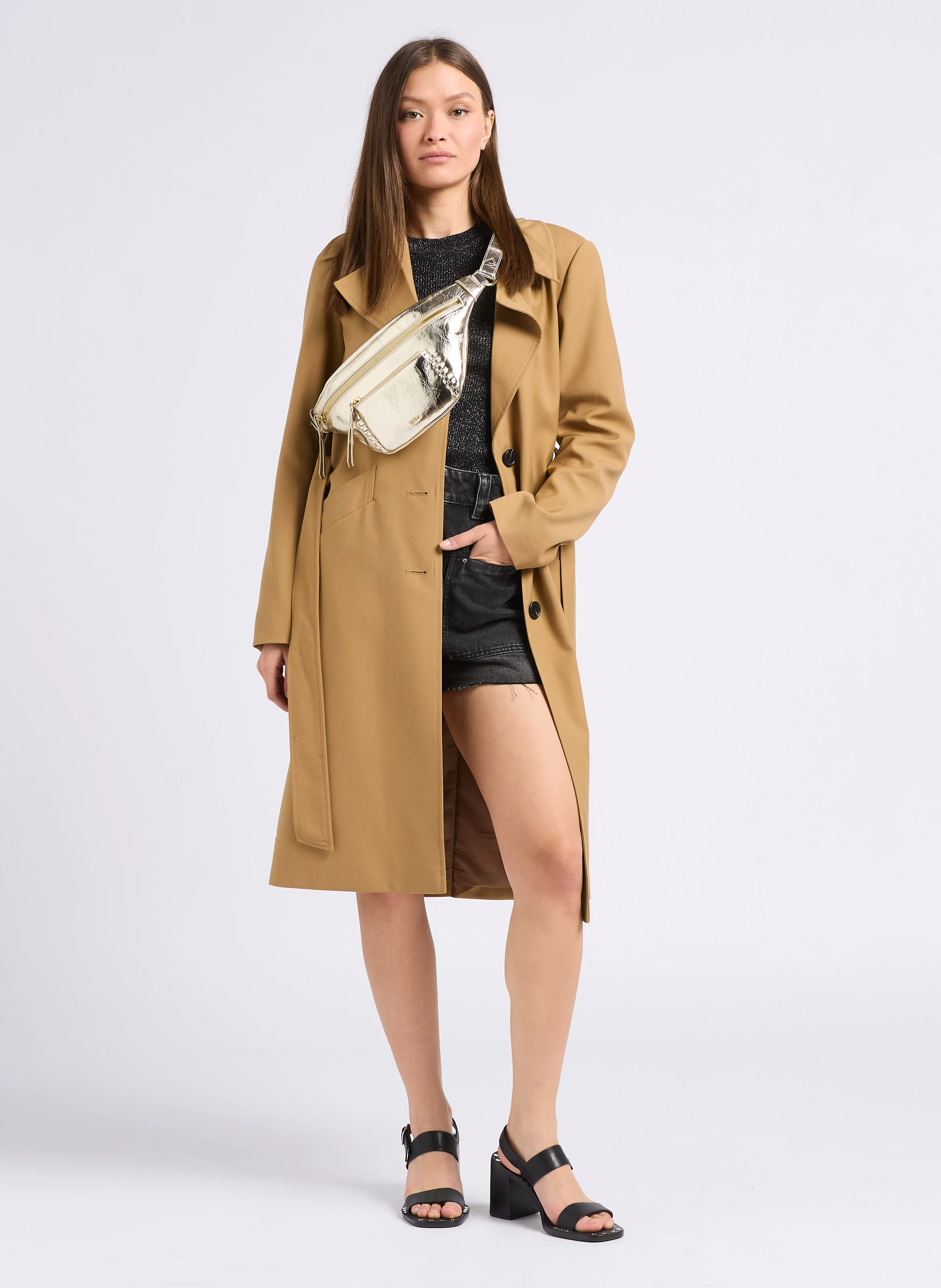 BUMBAG - Sac banane en cuir | Doré