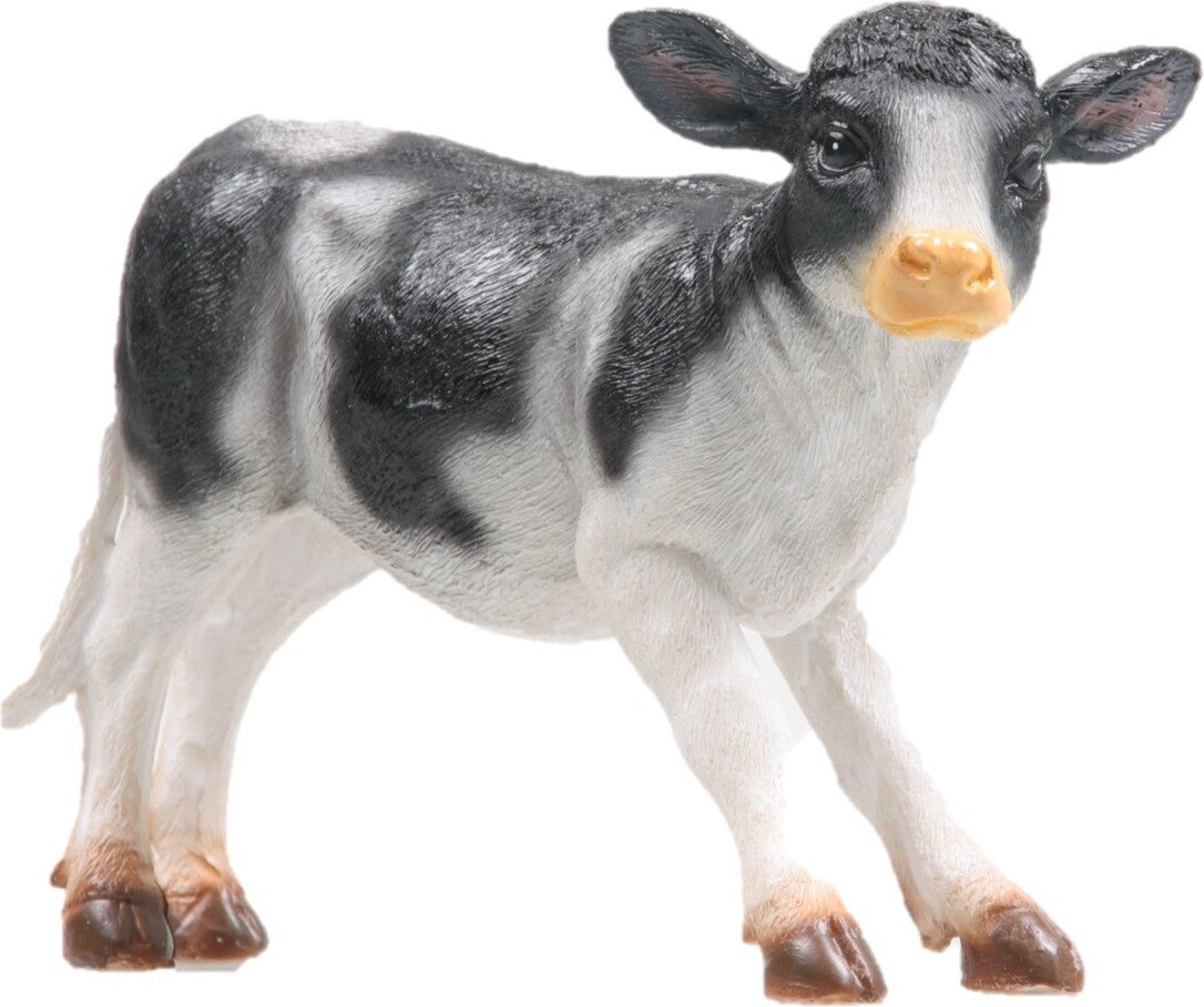 Farmwood tuinbeeld kalf Joke zwart / wit 17,8 x 6 x 12,5 cm