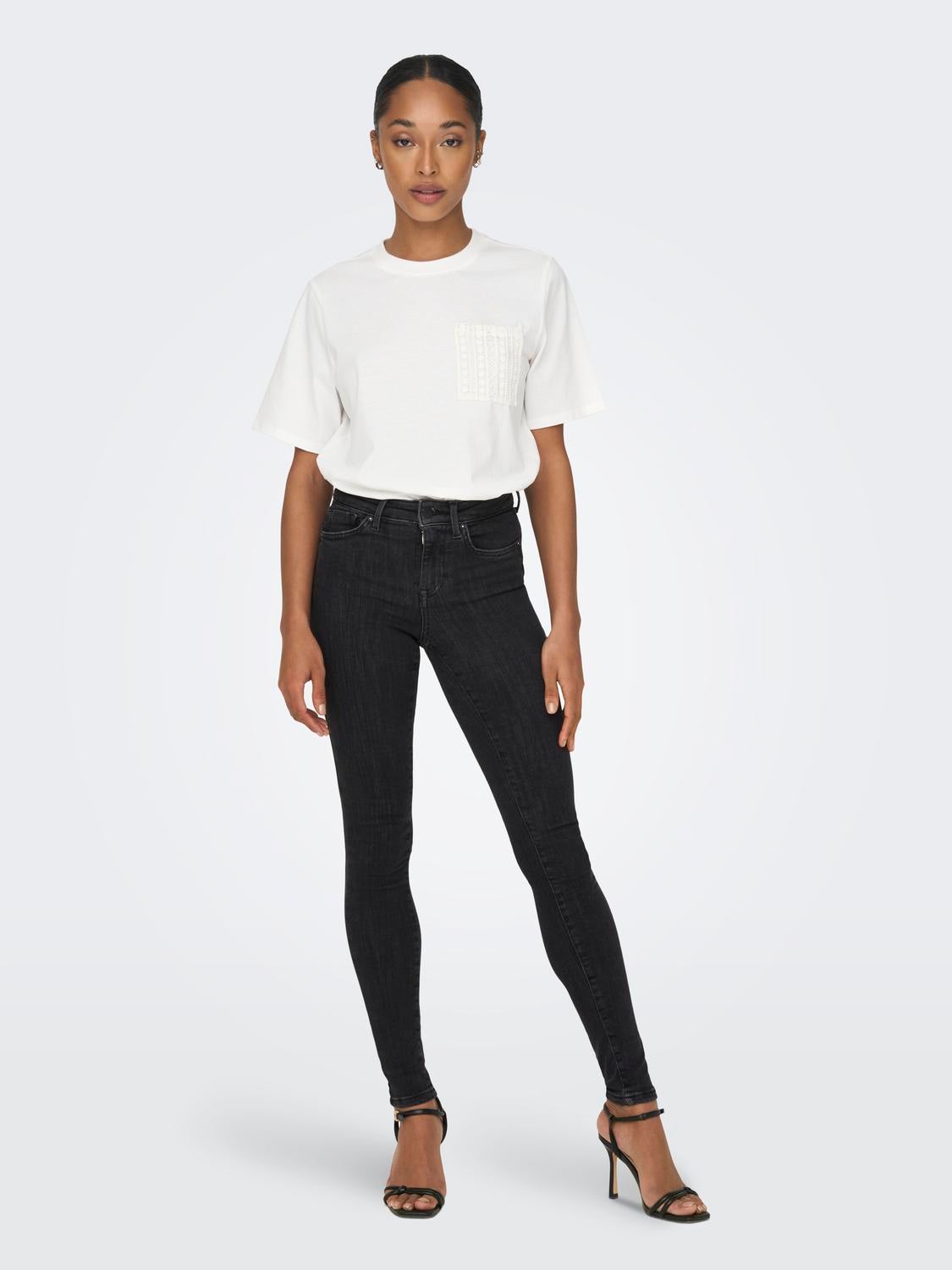 ONLPOWER Mittlere Taille Skinny Fit Jeans Medium Grey Denim