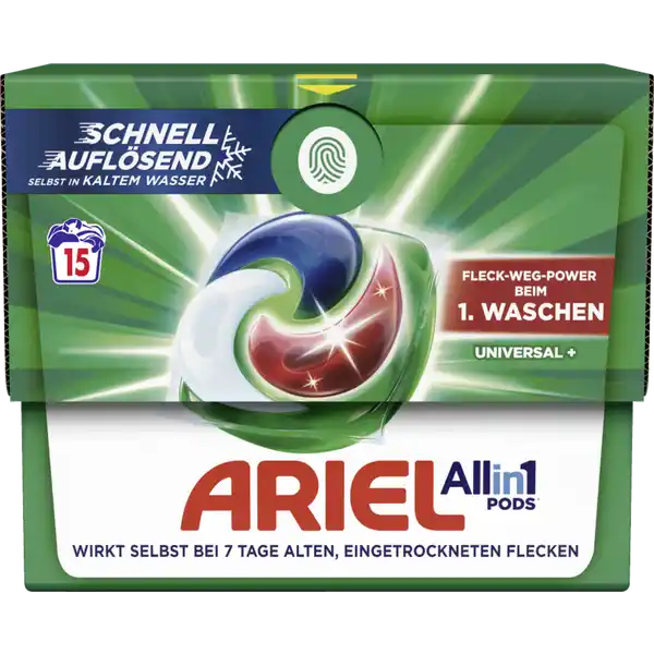 Universal+ All-in-1 Pods Vollwaschmittel Flüssig 15WL