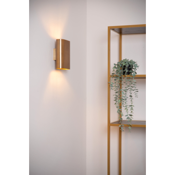 Lucide wandlamp Ovalis messing