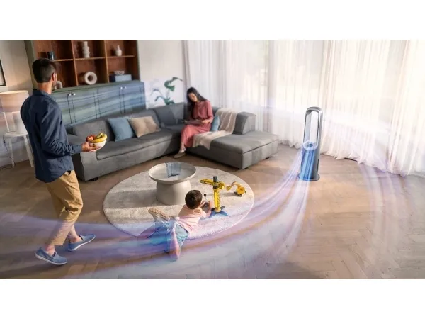 Philips Series 8000 AMF870 - Klingeløs køleblæser/opvarmer/renser - gulvstående - 2200 W - sølv / mørkegrå
