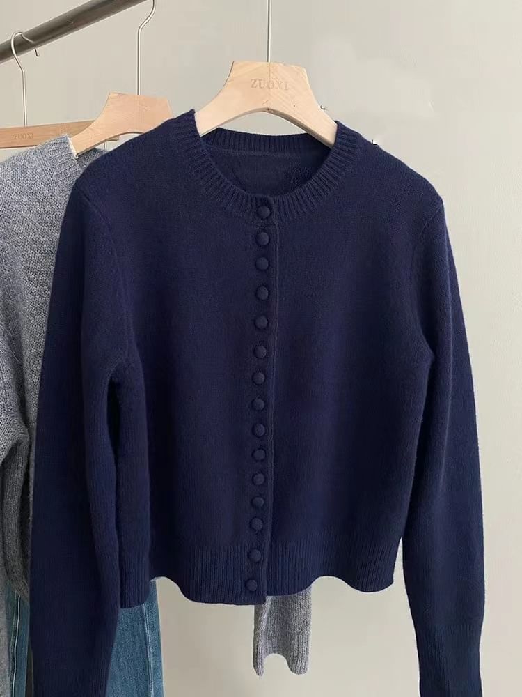 Rred - Effen vest met ronde hals