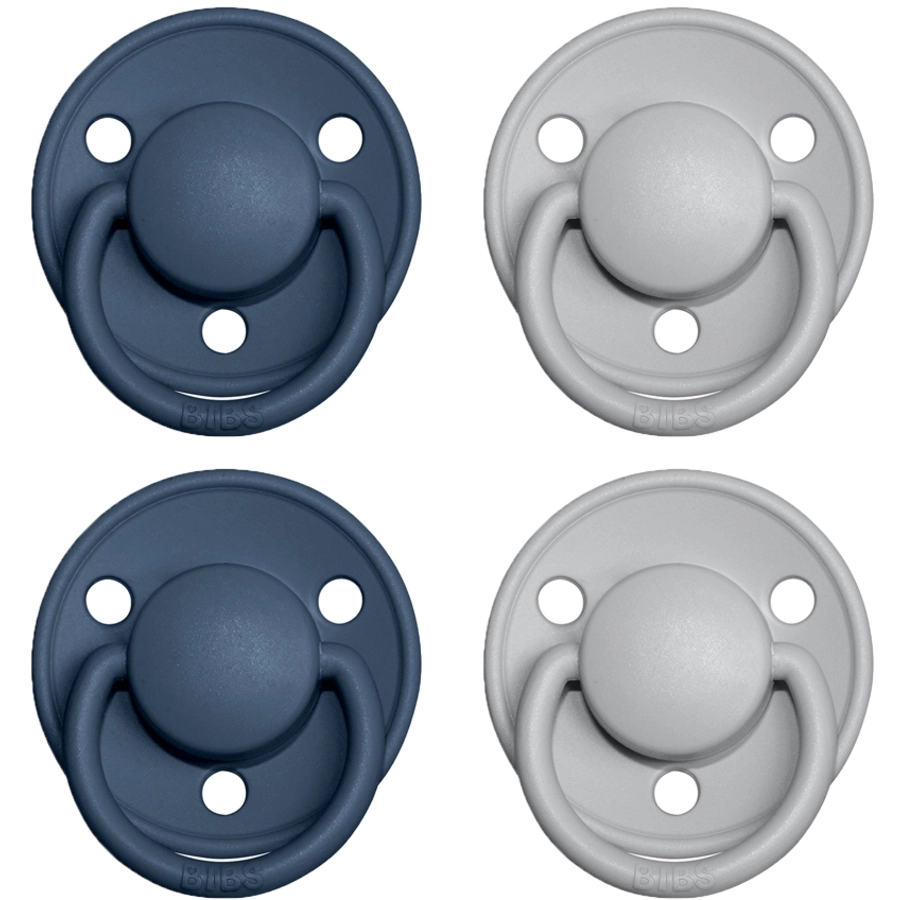 BIBS® Schnuller De Lux Cloud  Steel Blue 0-36 Monate, 4 Stk.
