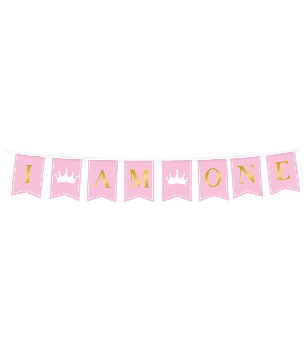 1 Jaar Banner Roze