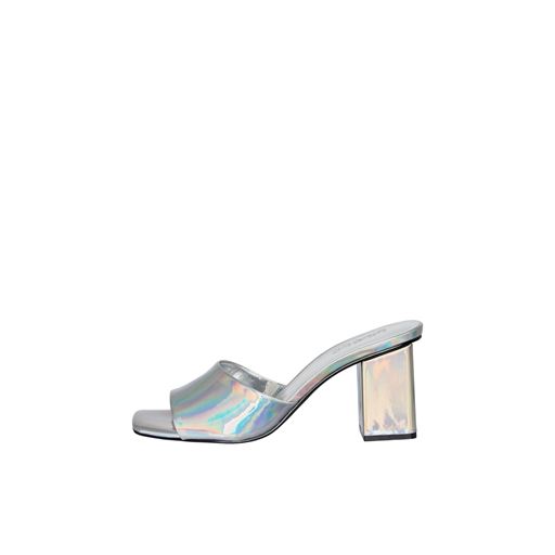 Pieces Louisa Metallic Sandaler, Silver Colour, 38