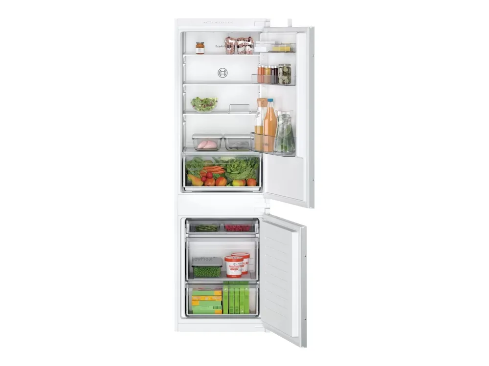 Bosch Serie | 2 KIV865SE0 - Køleskab/fryser - bund-fryser - til indbygning - niche - bredde: 56 cm - dybde: 55 cm - højde: 177.5 cm - 267 liter - Klasse E