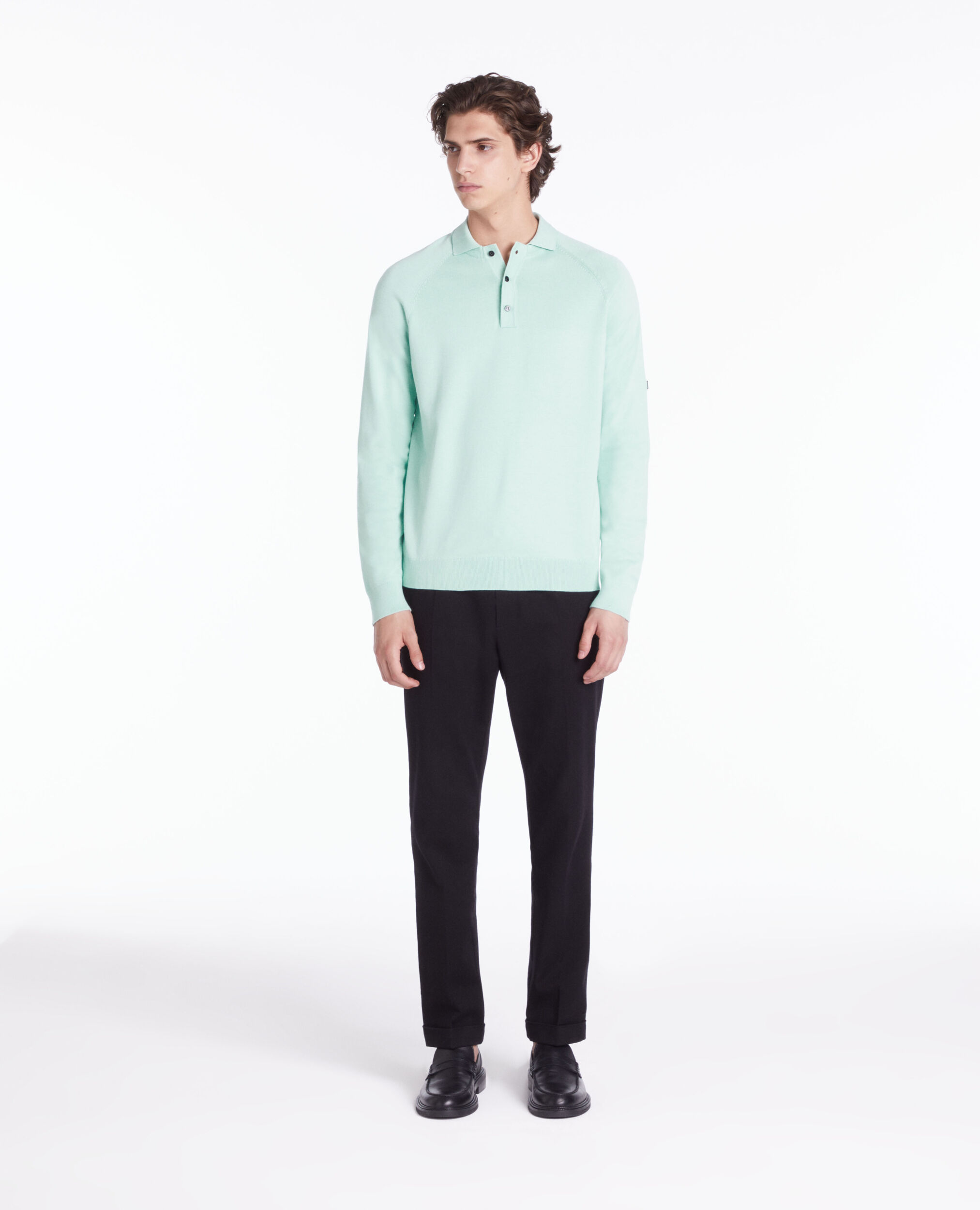 Polo vert en maille