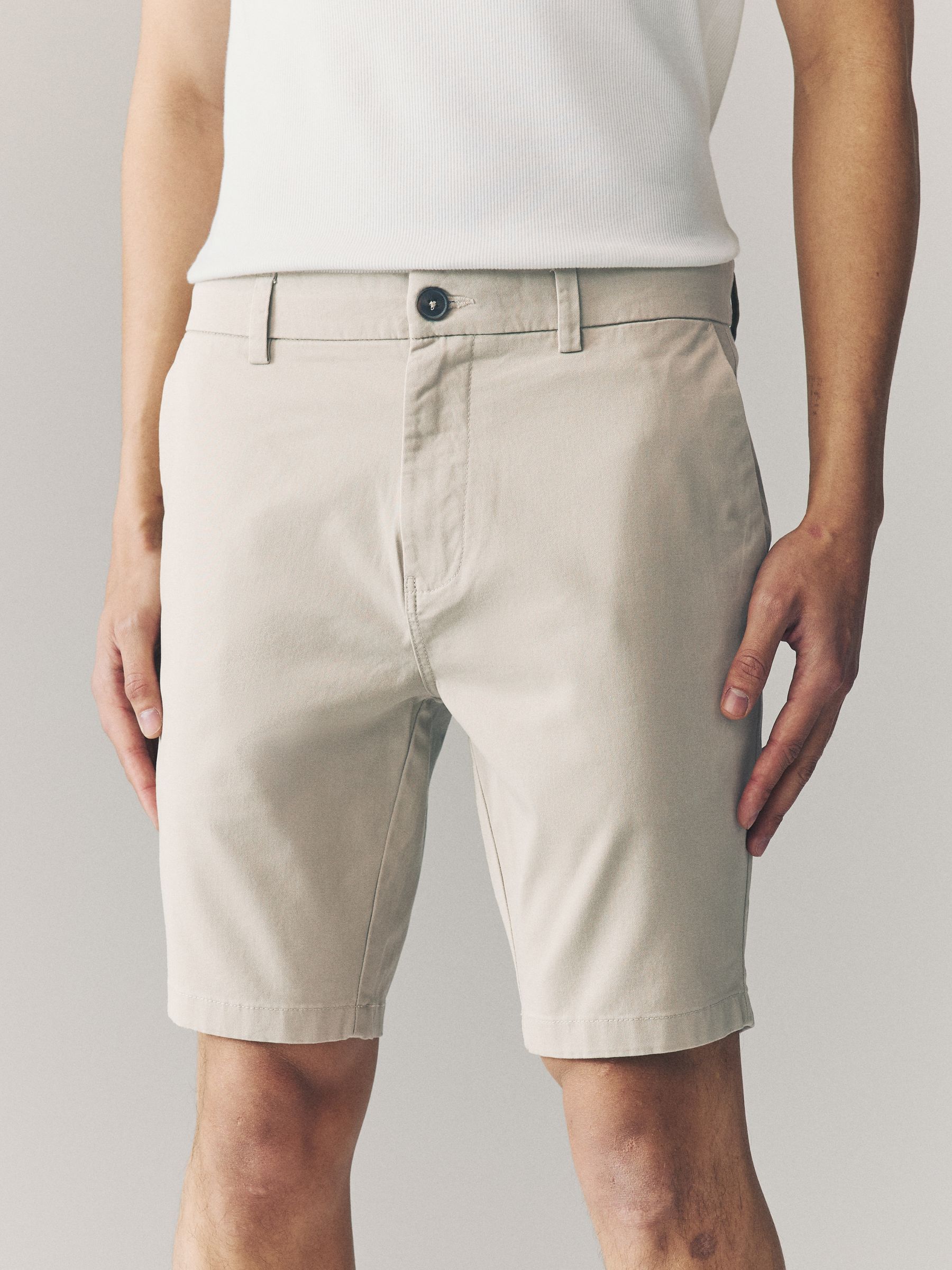 Multi - Strakke Pasvorm - Set van 4 chinoshorts met stretch