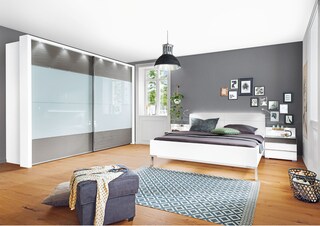MONDO Futonbett CASSANO PLUS 180 x 200 cm Holznachbildung weiß