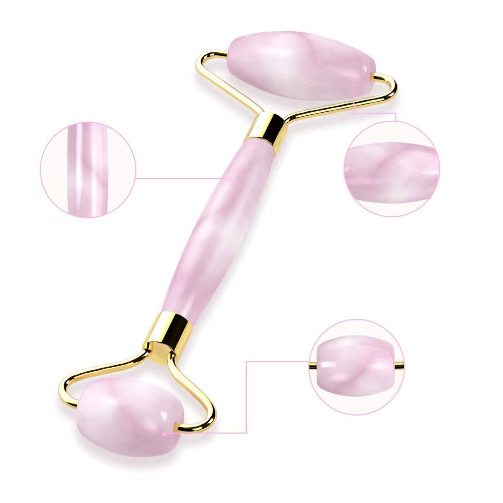 (14.5cm) Gua Sha Kristall Roller Gesichts Massage Stein - Rosa
