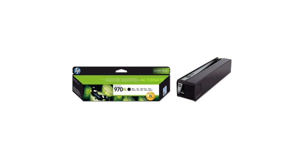 HP970XL OfficeJet Cartridge  inkt  (CN625AE, Zwart, Retail)