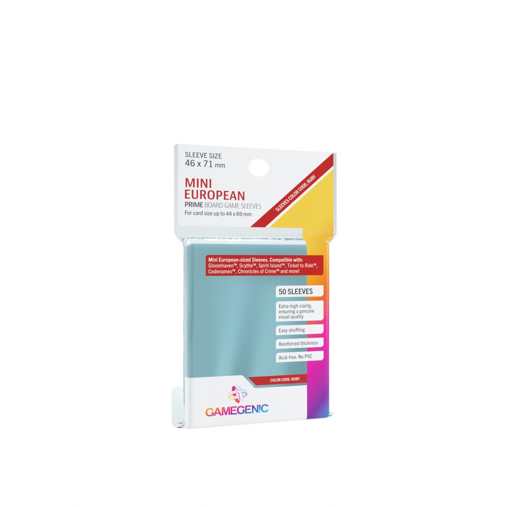 Gamegenic - 50 Prime Sleeves Mini Européen - 46x71