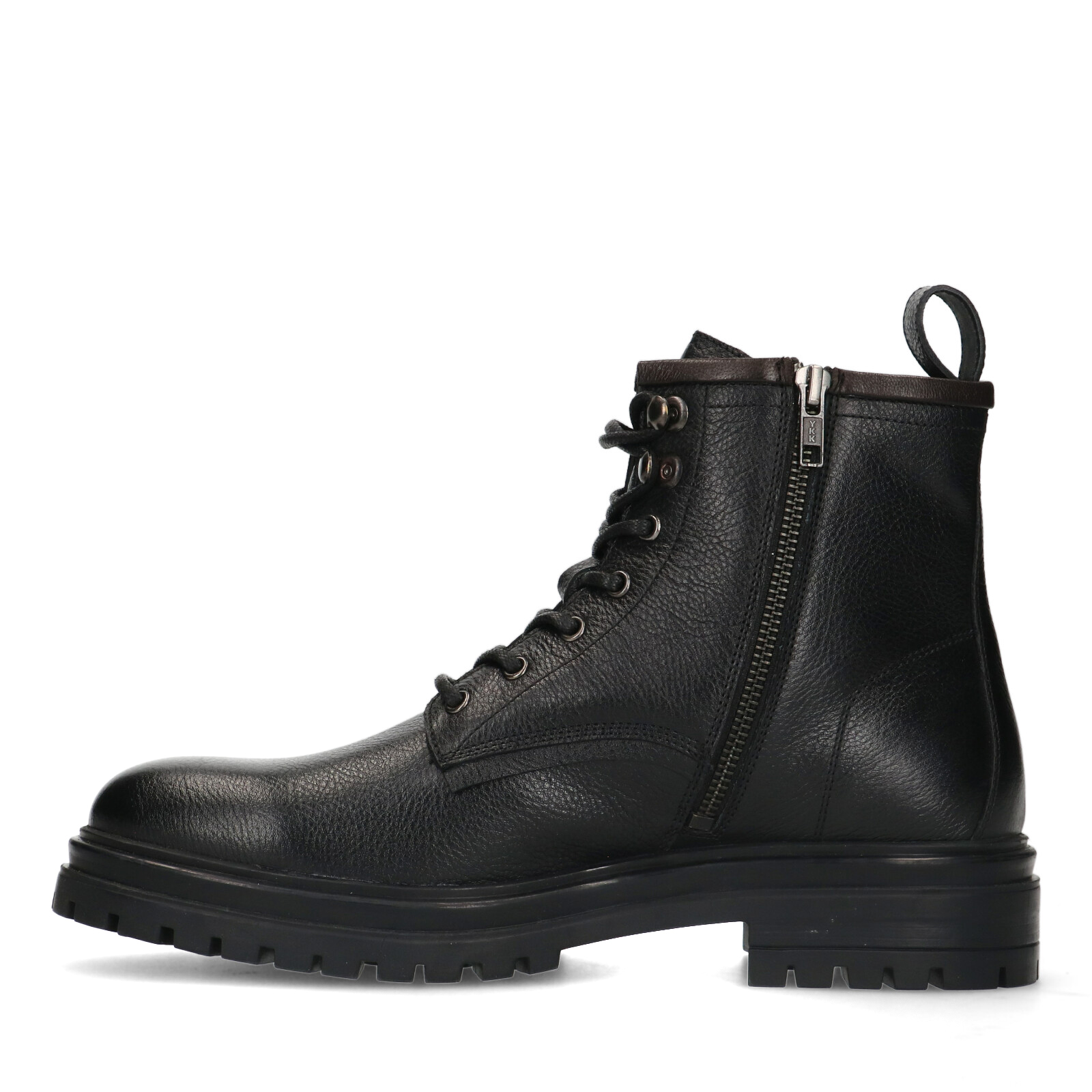 Zwarte leren veterboots