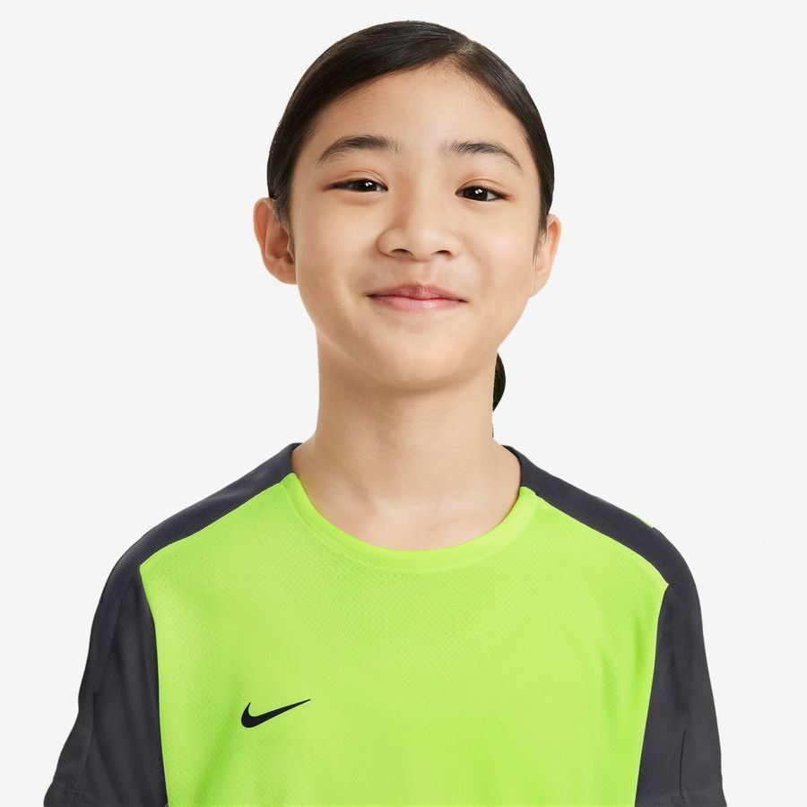 Nike T-shirt d'Entraînement Dri-FIT Strike - Jaune Fluo/Gris/Noir Enfant