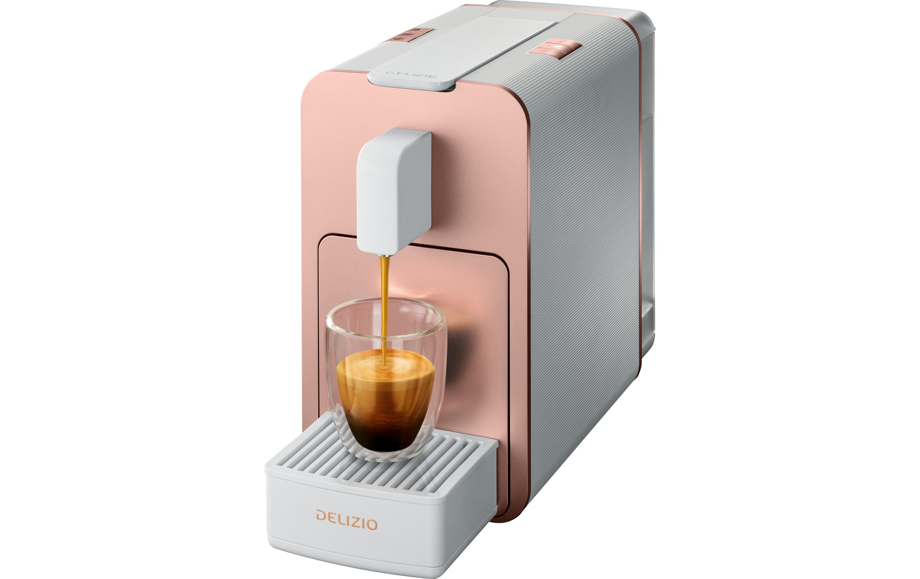Kapselmaschine Viva Elegante Rosegold/Weiss<br>Kapselmaschine mit 5 programmierbaren Tasten für automatischen Kaffeebezug
