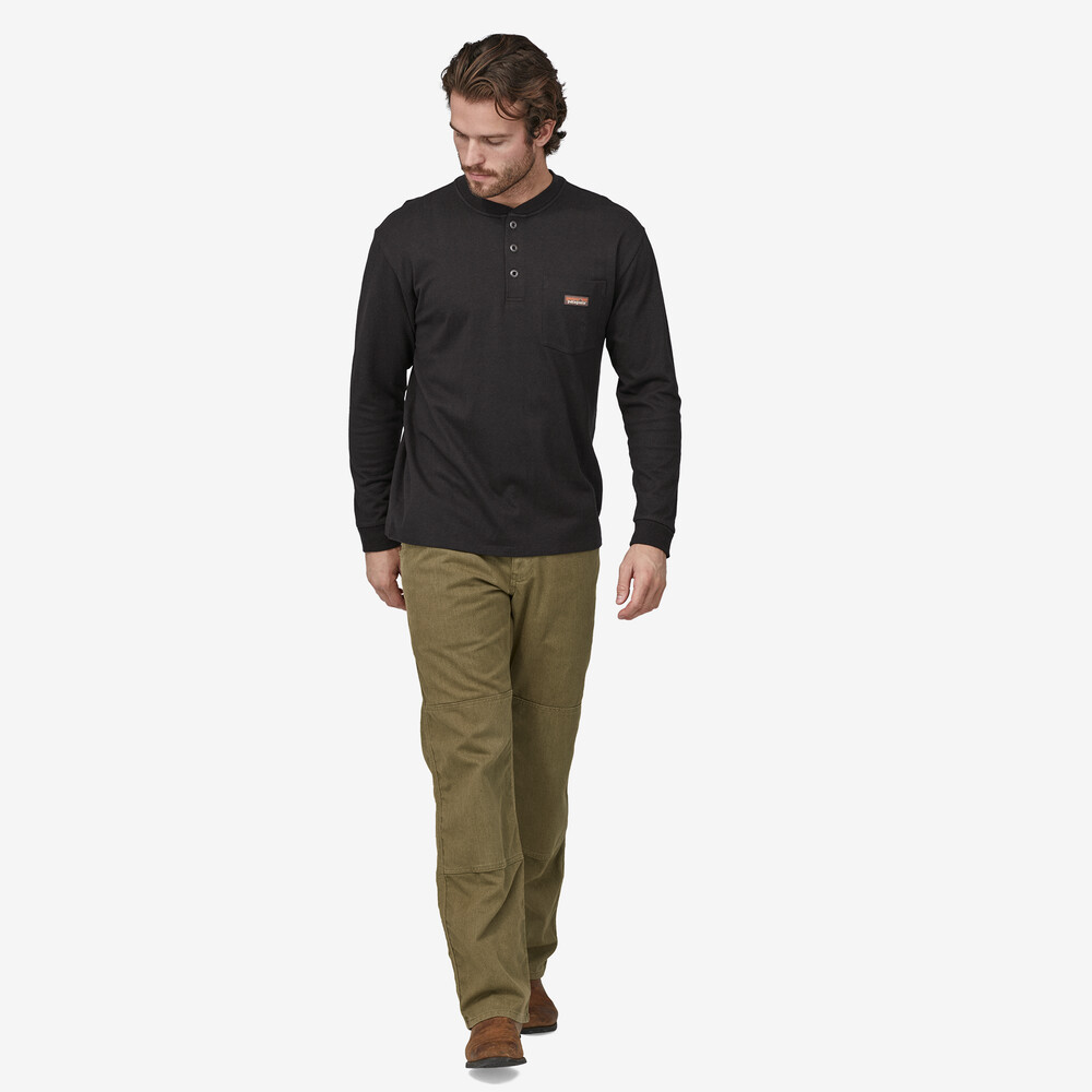Herren-Arbeitsshirt mit Henley-Ausschnitt und langen Ärmeln