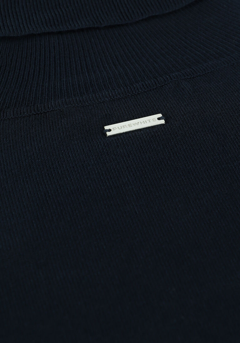 PUREWHITE donkerblauwe purewhite coltrui essential knit turtleneck