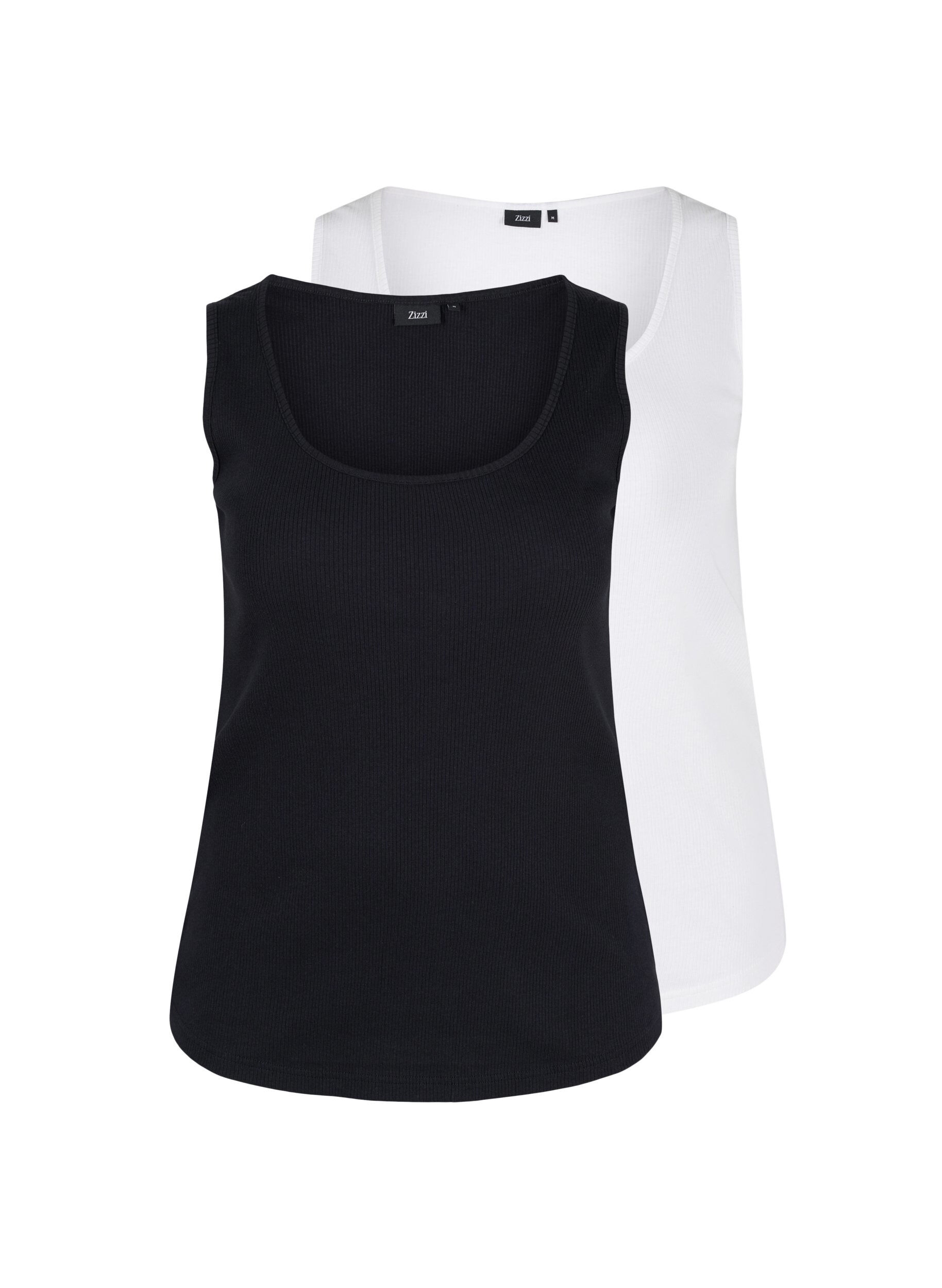2-pak basis tanktop i rib