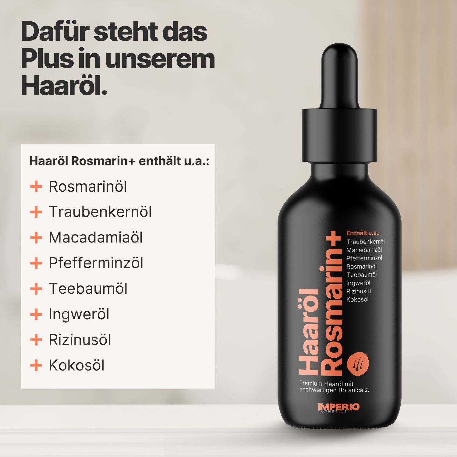 IMPERIO® Haaröl Rosmarin+ revitalisierendes Haaröl für mehr Haarwachstum
