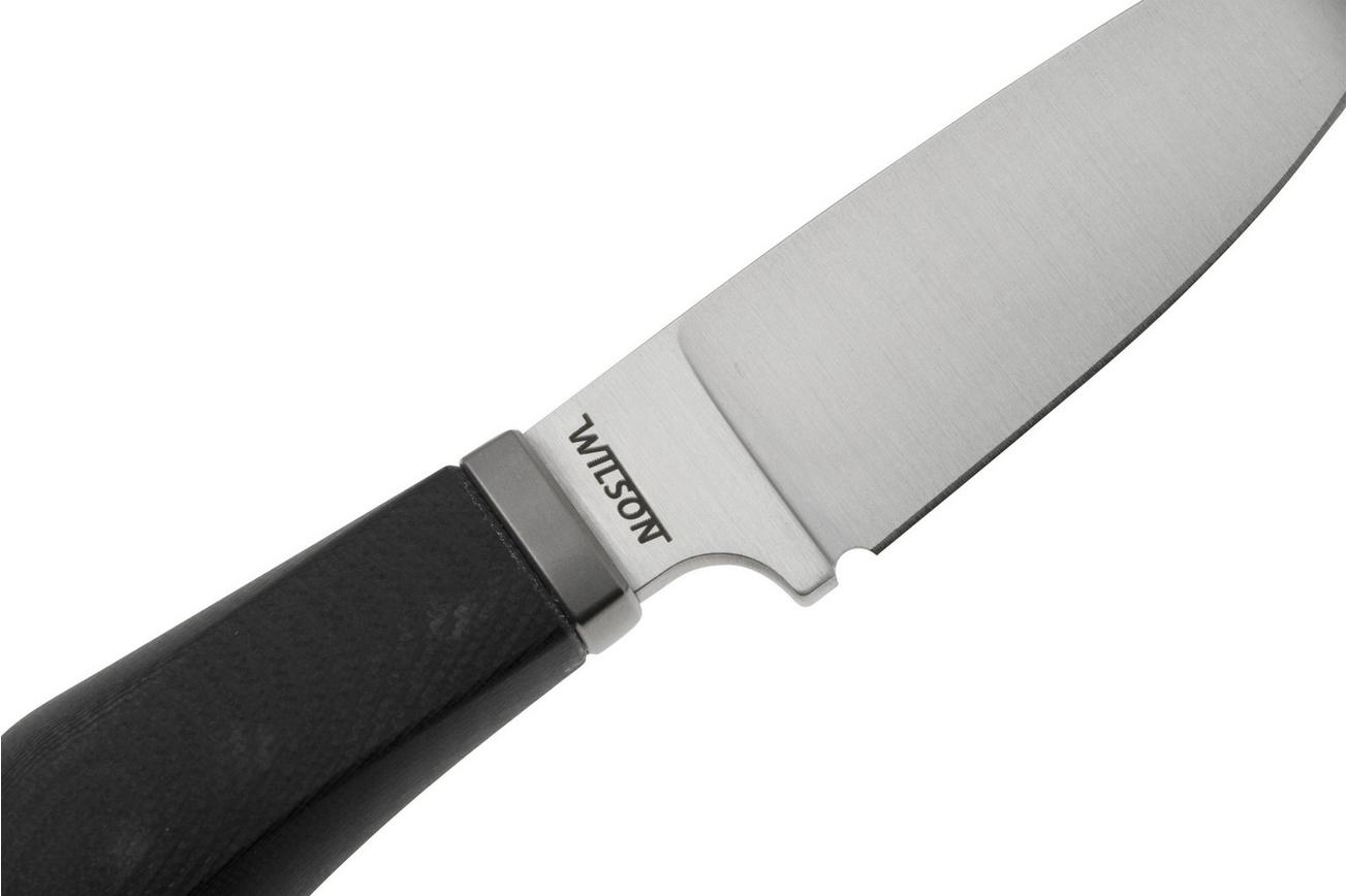LionSteel Willy WL1-GBK, M390 Droppoint Black G10, vaststaand mes