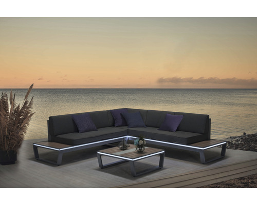Garden Place Amelie 5-persoons tuinmeubelset bestaande uit: Tafel, aluminium, grijs