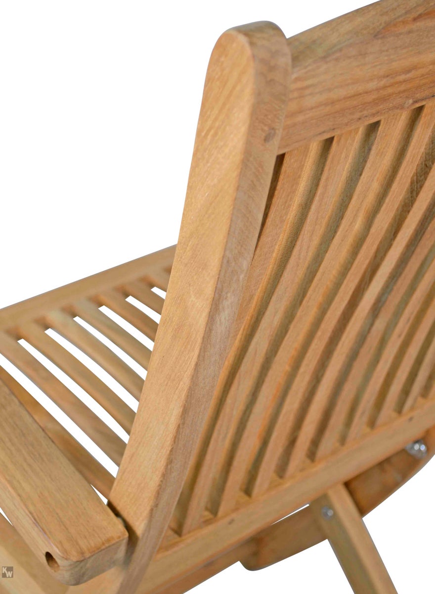 Opvouwbare stoel, houten teak, balkonstoel, tuinstoel, opvouwbaar, premium