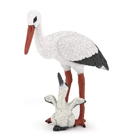 Papo 50159 Storch mit Storchjunges