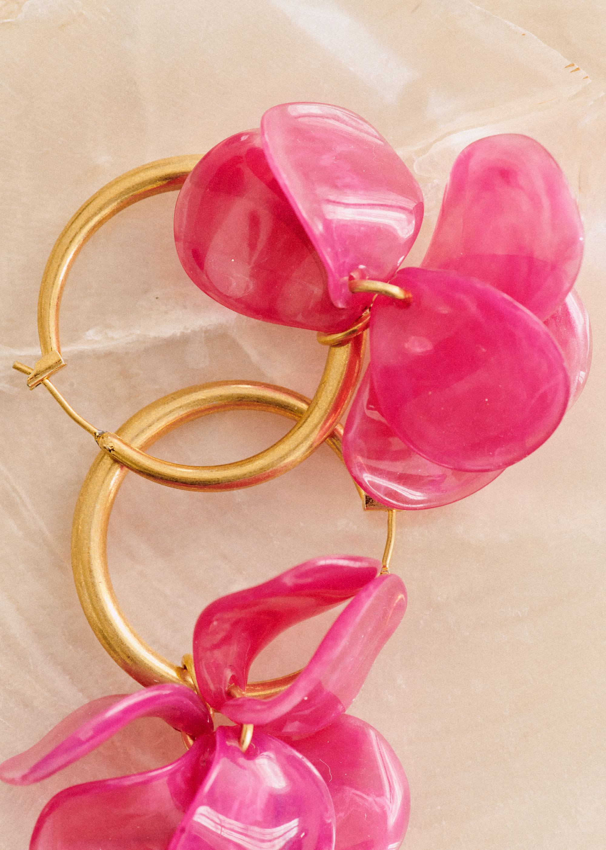 Anneaux Flora - Fuchsia - E-SHOP/BIJOUX Boucles d'Oreilles 5905767