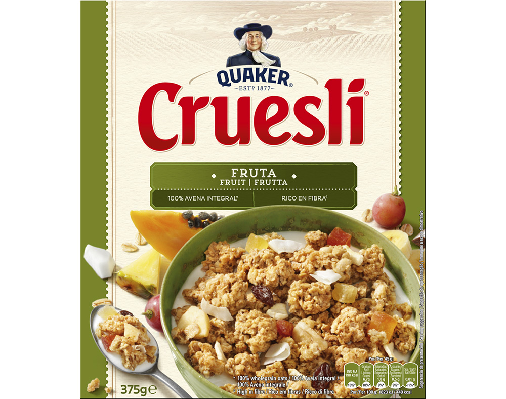 CEREAIS QUAKER CRUESLI FRUTAS 375G