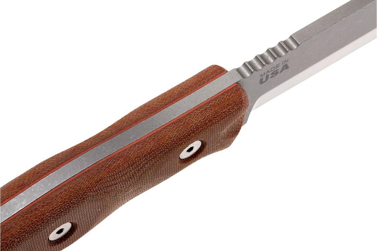 TOPS Knives B.O.B. Fieldcraft Brown Micarta, tumbled finish BROS-TBF