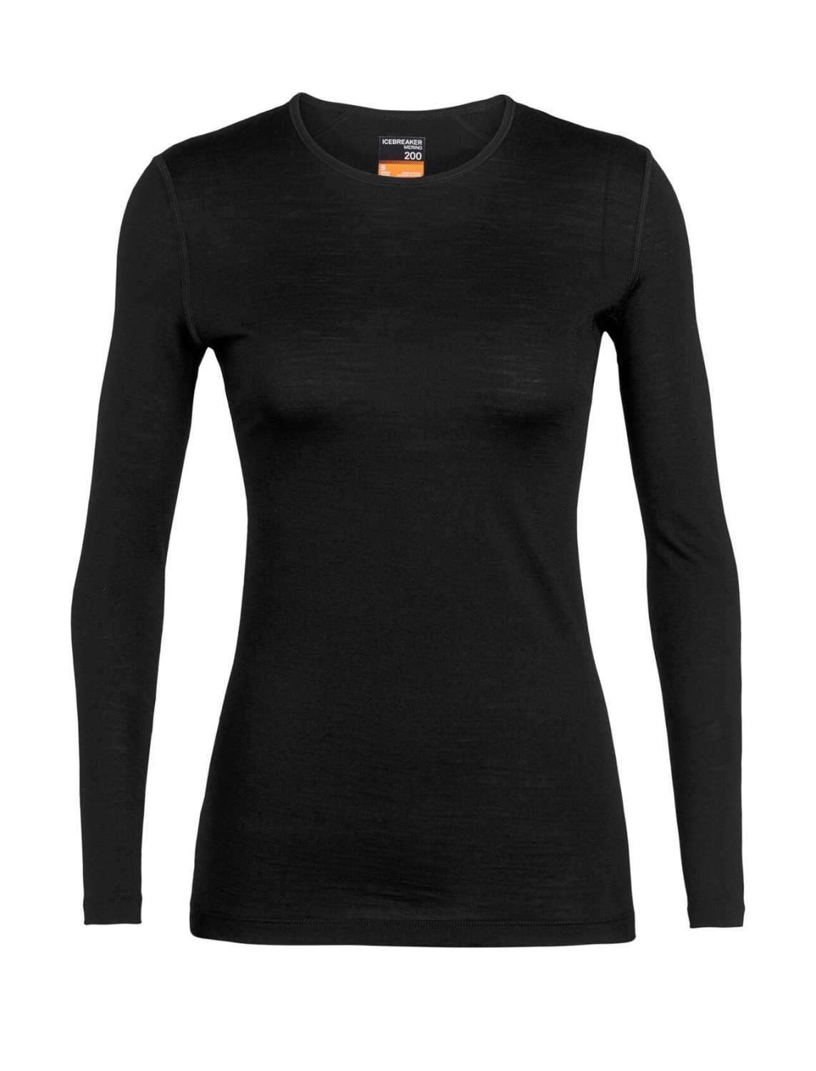 Icebreaker Damen-Langarmshirt 200 Oasis LS Crewe Black