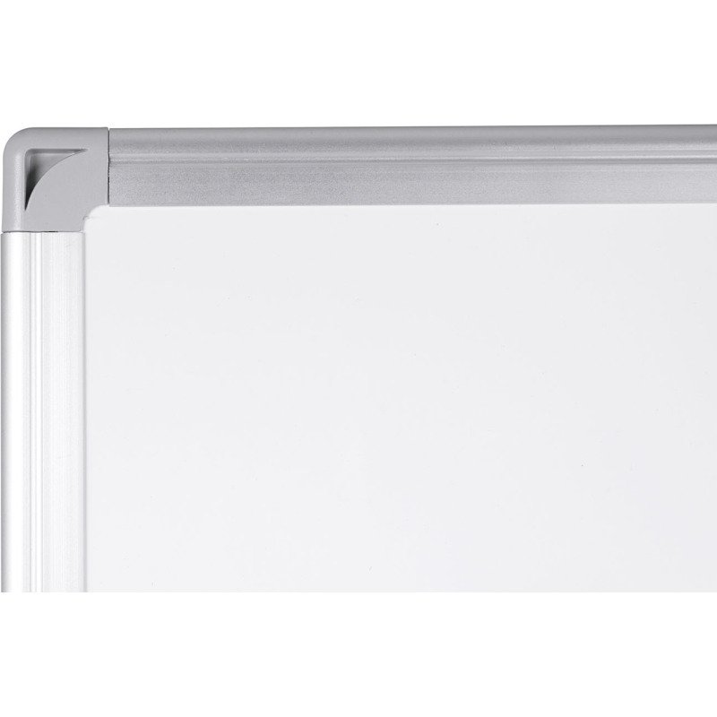 Tableau blanc acier laqué cadre anodisé aluminium 90 x 60 cm Maya Bi-Office