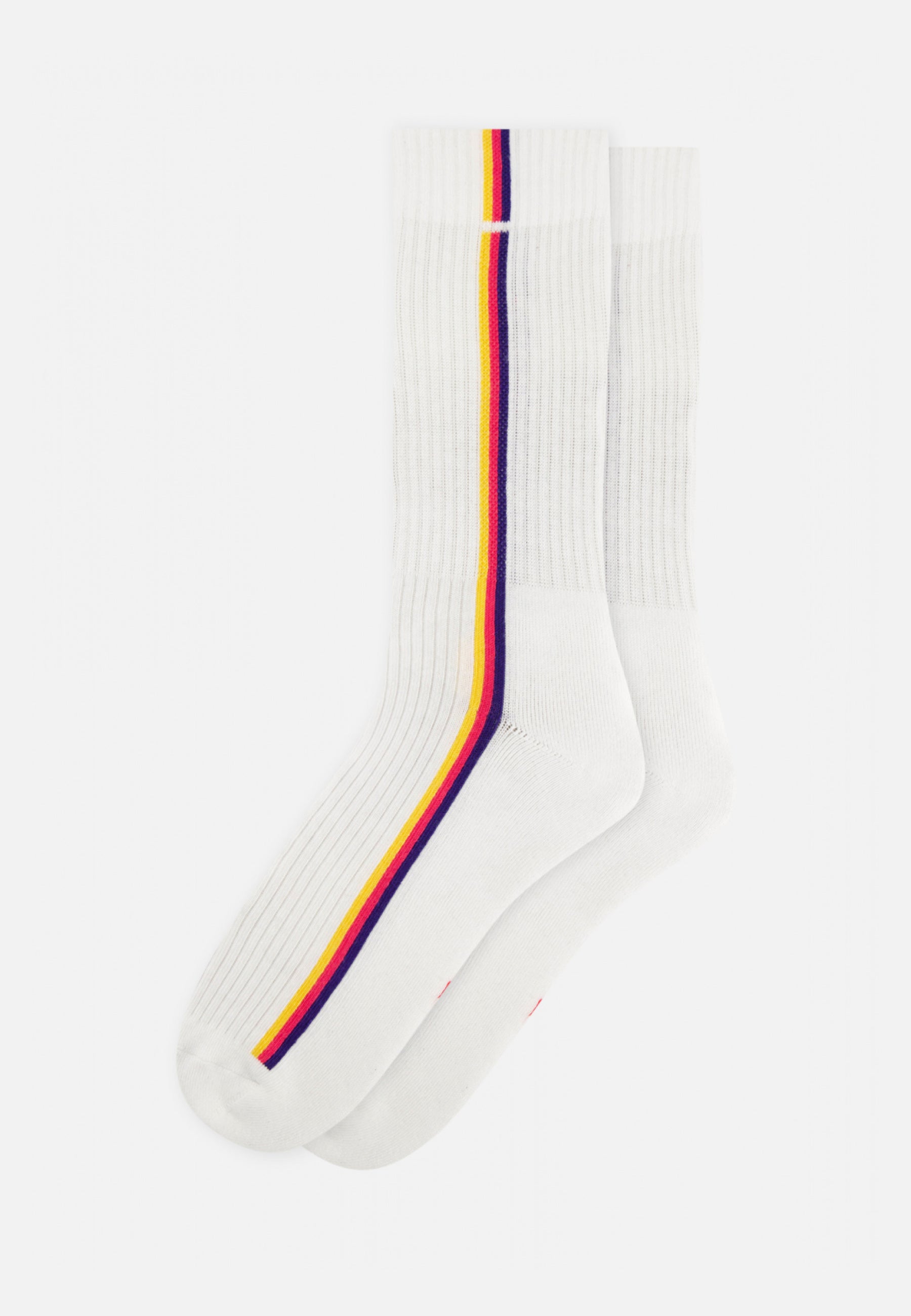 Chaussettes mi-hautes-Wilfried Lignes Velours Viorne Cire