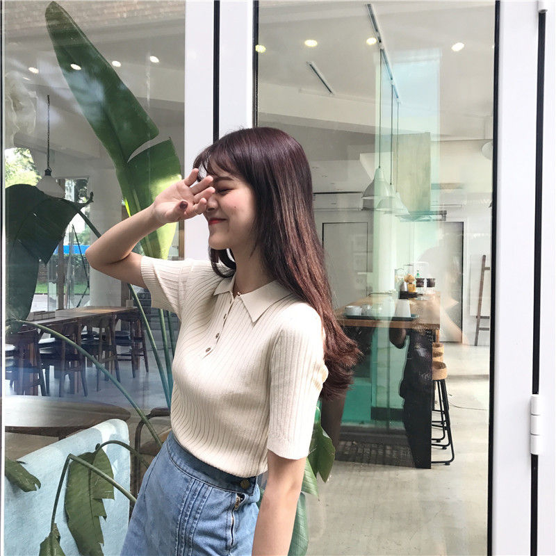 Shopherd - Geribbeld gebreid poloshirt